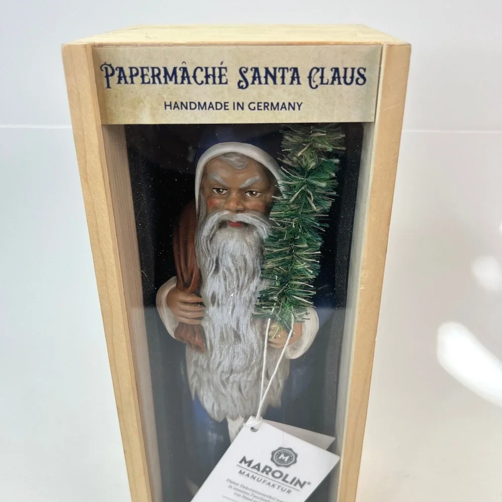 Marolin Papermache Santa Claus Handmade Limited Edition Germany Christmas‎ Decor